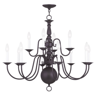 Williamsburgh 12 Light Chandelier in Bronze (107|501407)