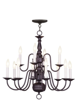 Williamsburgh 12 Light Chandelier in Bronze (107|501207)