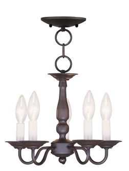 Williamsburgh Five Light Mini Chandelier/Ceiling Mount in Bronze (107|501107)