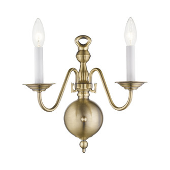 Williamsburgh Two Light Wall Sconce in Antique Brass (107|500201)