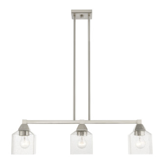 Aragon Three Light Linear Chandelier in Brushed Nickel (107|4976391)