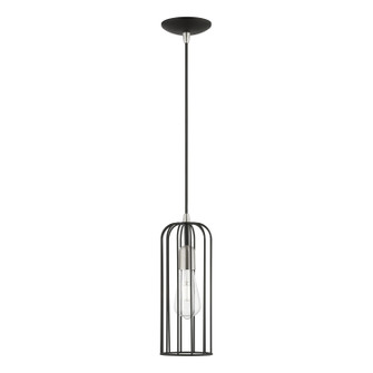 Glenbrook One Light Pendant in Black w/Brushed Nickel (107|4971304)