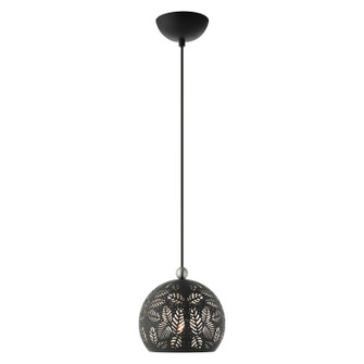 Chantilly One Light Pendant in Black w/ Brushed Nickels (107|4954104)