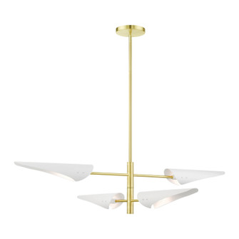 Capistrano Four Light Chandelier in Satin Brass (107|4949412)