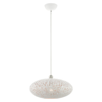 Charlton One Light Pendant in White w/ Brushed Nickels (107|4918403)