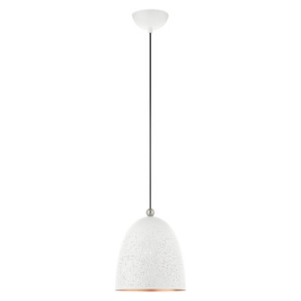 Arlington One Light Pendant in White w/ Brushed Nickels (107|4910803)