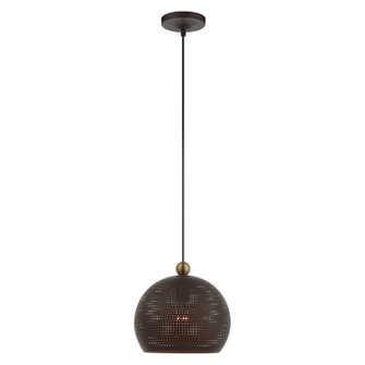 Dublin One Light Pendant in Bronze w/ Antique Brasss (107|4910007) Dublin One Light Pendant in Bronze w/ Antique Brasss (107|4910007)