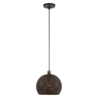 Dublin One Light Pendant in Bronze w/ Antique Brasss (107|4910007)