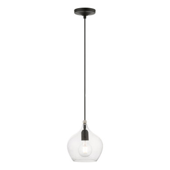 Aldrich One Light Pendant in Black w/Brushed Nickel (107|4908804)