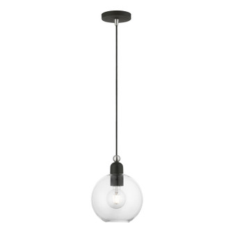 Downtown One Light Pendant in Black w/Brushed Nickel (107|4897204)