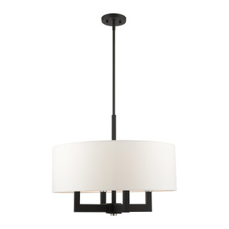 Cresthaven Four Light Chandelier in Black w/ Brushed Nickels (107|4878604)