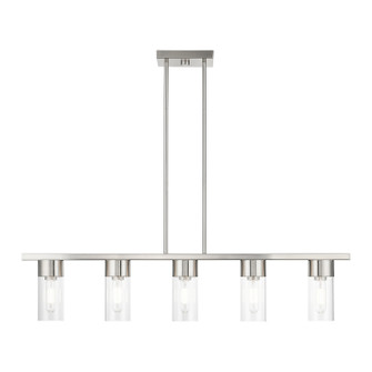 Carson Five Light Linear Chandelier in Brushed Nickel (107|4876591)