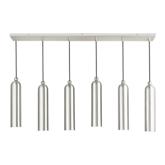 Ardmore Six Light Linear Pendant in Brushed Nickel w/ Polished Chromes (107|4675791)