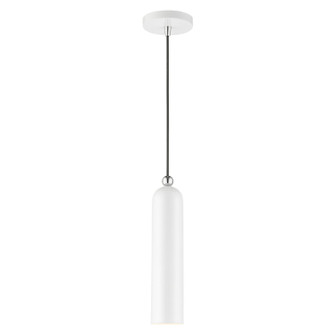Ardmore One Light Pendant in Shiny White w/ Polished Chromes (107|4675169)