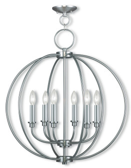 Milania Six Light Chandelier in Brushed Nickel (107|466691)