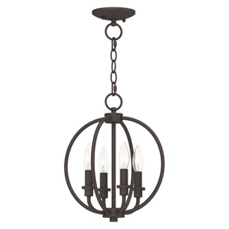 Milania Four Light Mini Chandelier/Ceiling Mount in Bronze (107|466407)