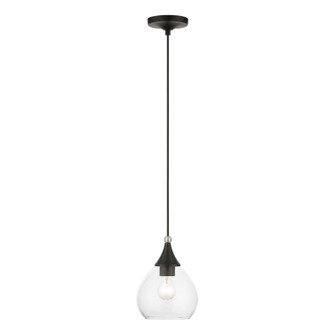 Catania One Light Mini Pendant in Black w/Brushed Nickel (107|4650104)