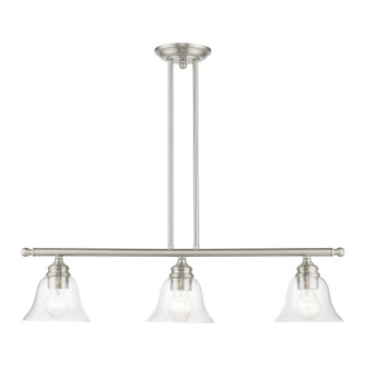 Moreland Three Light Linear Chandelier in Brushed Nickel (107|4648791)