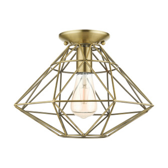 Geometric One Light Flush Mount in Antique Brass (107|4624801)