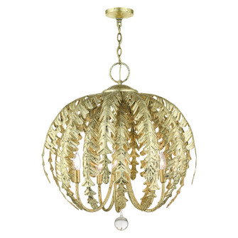 Acanthus Five Light Chandelier in Hand Applied Winter Gold (107|4623528)