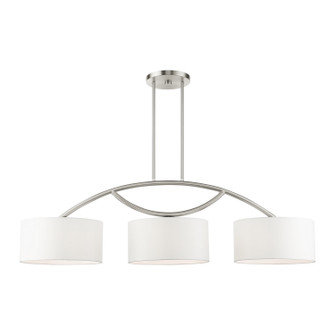 Meridian Three Light Linear Chandelier in Brushed Nickel (107|4598391)