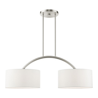Meridian Two Light Linear Chandelier in Brushed Nickel (107|4598291)