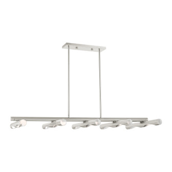 Acra Ten Light Linear Chandelier in Brushed Nickel (107|4591891)