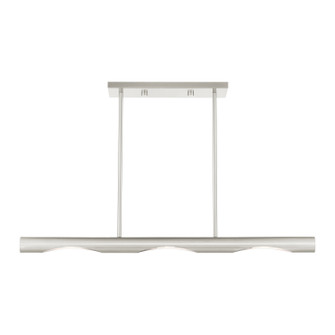 Acra Three Light Linear Chandelier in Brushed Nickel (107|4591791)