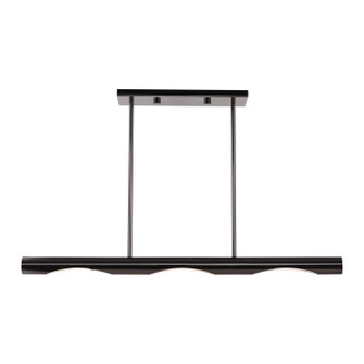 Acra Three Light Linear Chandelier in Black Chrome (107|4591746)