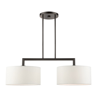 Meridian Two Light Linear Chandelier in Black Chrome (107|4549246)