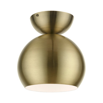 Stockton One Light Semi-Flush Mount in Antique Brass (107|4548701)