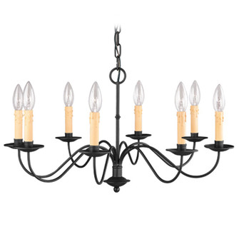 Heritage Eight Light Chandelier in Black (107|446804)