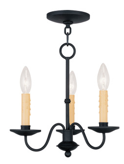 Heritage Three Light Mini Chandelier in Black (107|446304)