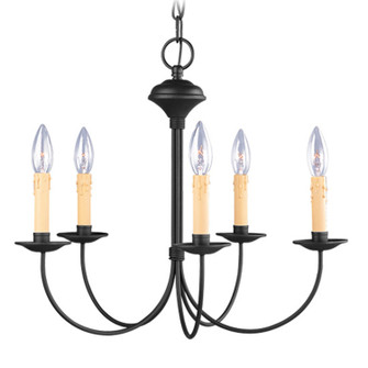 Heritage Five Light Chandelier in Black (107|445504)