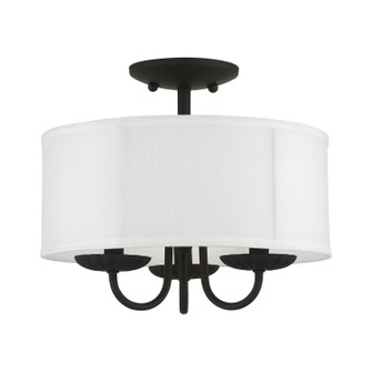 Brookdale Three Light Semi-Flush Mount in Black (107|4298704)