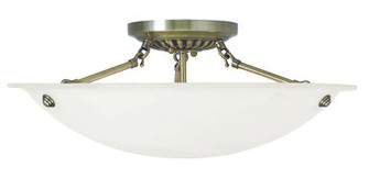 Oasis Three Light Ceiling Mount in Antique Brass (107|427401)