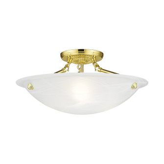 Oasis Three Light Ceiling Mount in Polished Brass (107|427302)