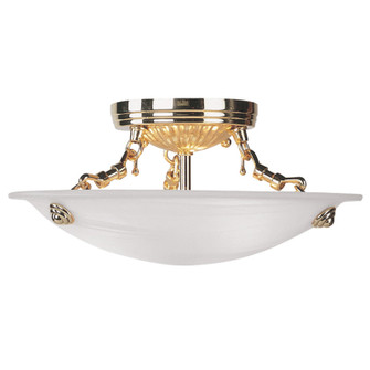 Oasis Three Light Ceiling Mount in Polished Brass (107|427202)
