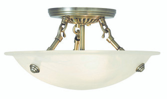 Oasis Three Light Ceiling Mount in Antique Brass (107|427201)