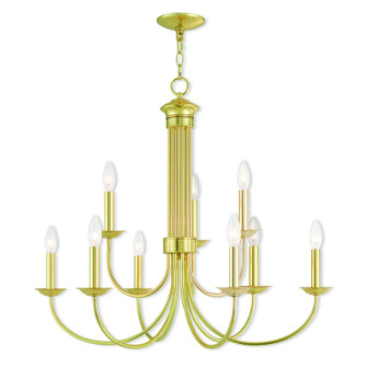 Estate Nine Light Chandelier in Polished Brass (107|4268702)