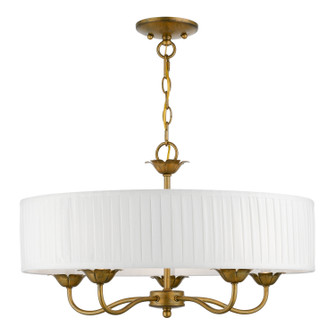 Edinburgh Five Light Pendant in Antique Gold Leaf (107|4177548)