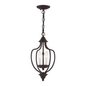 Home Basics Three Light Mini Chandelier/Ceiling Mount in Bronze (107|417007)