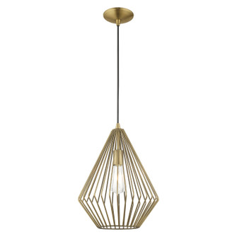 Linz One Light Mini Pendant in Antique Brass (107|4132501)