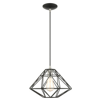Knox One Light Pendant in Black w/ Brushed Nickels (107|4132304)