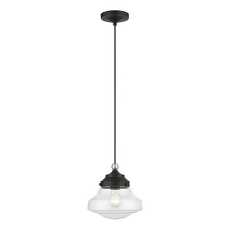 Avondale One Light Mini Pendant in Black w/Brushed Nickel (107|4129304)