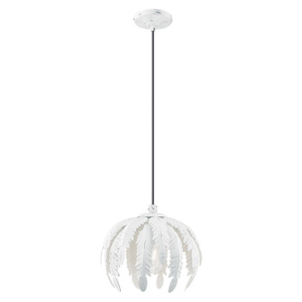 Acanthus One Light Mini Pendant in Hand Applied Antique White (107|4123160)
