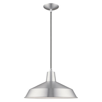 Metal Shade Mini Pendants One Light Mini Pendant in Brushed Aluminum w/ Polished Chromes (107|4118366)