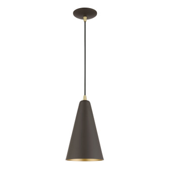 Dulce One Light Mini Pendant in Bronze w/Antique Brass (107|4117507)