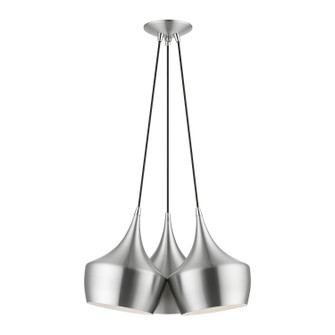 Waldorf Three Light Pendant in Brushed Aluminum (107|4108366)