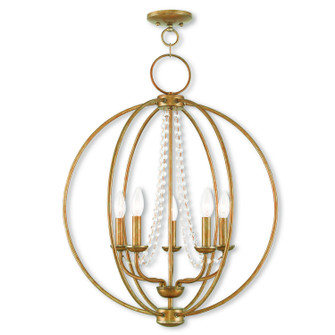 Arabella Five Light Chandelier in Antique Gold Leaf (107|4091548)